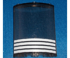 Cylinder Quarter 4 x 4 x 6 with 4 White Stripes Pattern (Sticker) - Set 4513