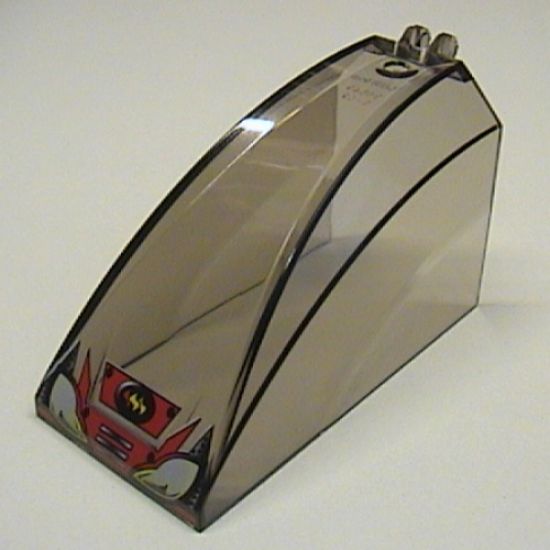 Windscreen 8 x 4 x 4 Curved with 2 Fingers with Headlights and Fire Logo Pattern