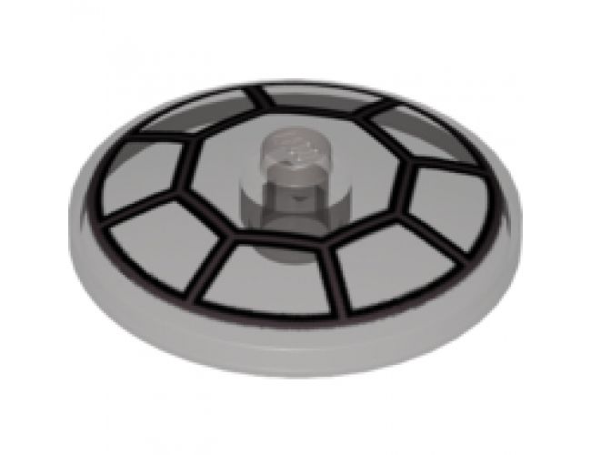 Dish 4 x 4 Inverted (Radar) with Solid Stud with Radial Jedi Starfighter / TIE Cockpit Pattern