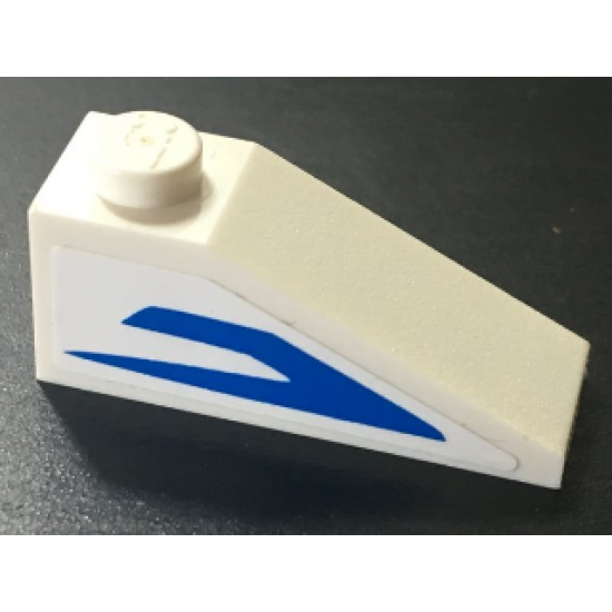 Slope 33 3 x 1 with Blue Stripes on White Background Pattern Model Left Side (Sticker) - Set 9525