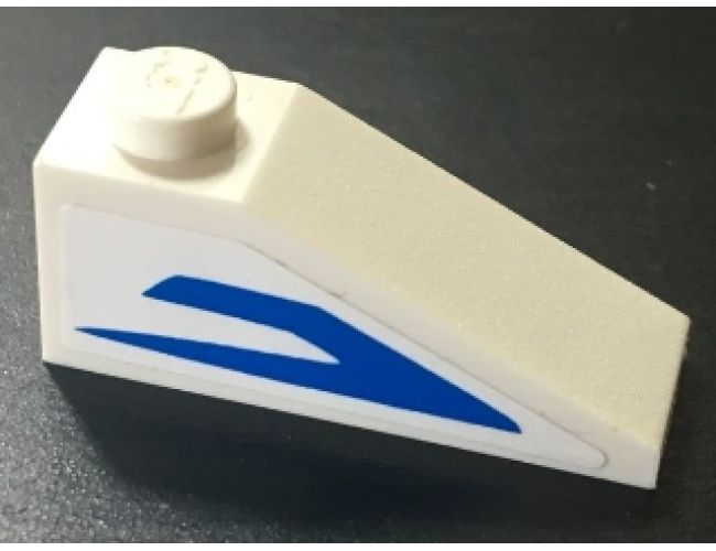 Slope 33 3 x 1 with Blue Stripes on White Background Pattern Model Left Side (Sticker) - Set 9525