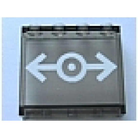 Panel 1 x 4 x 3 with Side Supports - Hollow Studs with Train Logo White Pattern (Sticker) - Set 7938