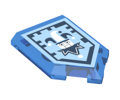 Tile, Modified 2 x 3 Pentagonal with Nexo Power Shield Pattern - Sir Tauntalot