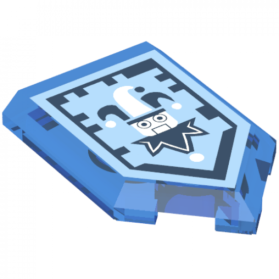 Tile, Modified 2 x 3 Pentagonal with Nexo Power Shield Pattern - Sir Tauntalot