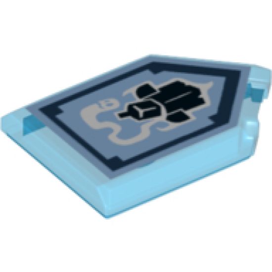 Tile, Modified 2 x 3 Pentagonal with Nexo Power Shield Pattern - Haunted Armor