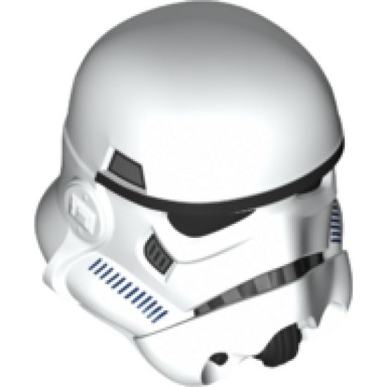 Large Figure Part Head Modified SW Stormtrooper Helmet Pattern