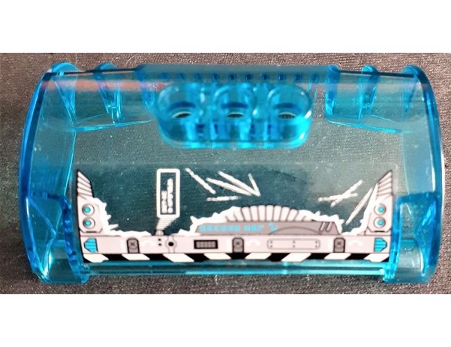 Cylinder Half 3 x 5 x 8 with Pin Holes with Scratches, Mechanical Frame and 'LOCK' Pattern (Sticker) - Set 44017