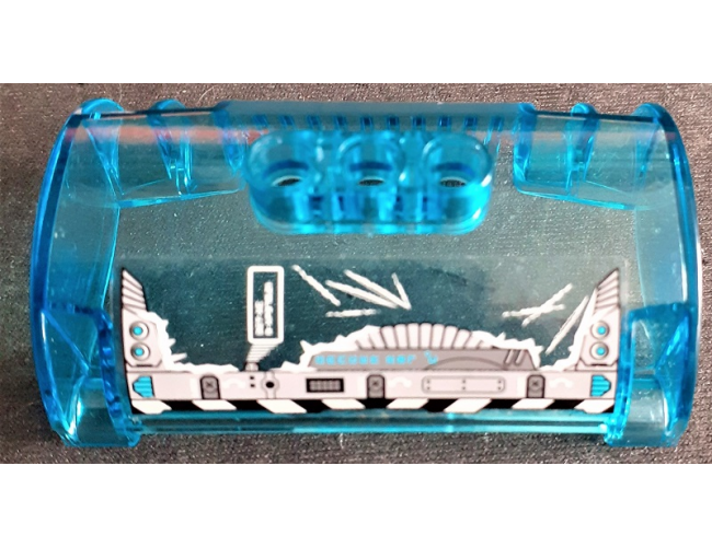 Cylinder Half 3 x 5 x 8 with Pin Holes with Scratches, Mechanical Frame and 'LOCK' Pattern (Sticker) - Set 44017