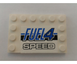 Tile, Modified 4 x 6 with Studs on Edges with 'FUEL4 SPEED' Pattern (Sticker) - Set 8154