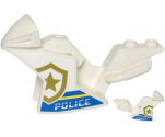 Riding Cycle Motorcycle Fairing, Racing (Sport) Bike with 'POLICE', Blue and Bright Light Yellow Stripes and Gold Star Badge Logo Pattern on Both Sides (Stickers) - Sets 60244 / 60245 / 60246