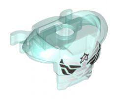 Minifigure, Body Wear Armor Space with Shoulder Protection and 2 Clips with Dark Gray and White Armor Plates and Ultra Agents Logo Pattern