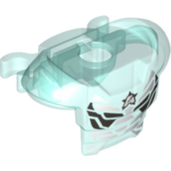 Minifigure, Body Wear Armor Space with Shoulder Protection and 2 Clips with Dark Gray and White Armor Plates and Ultra Agents Logo Pattern
