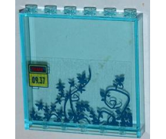 Panel 1 x 6 x 5 with Ivy Plants, 'TEMP.' and '09.37' Pattern (Sticker) - Set 6860