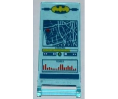 Flag 7 x 3 with Rod with Batman Logo, Street Map, 'LOADING' and 'POWER' Pattern (Sticker) - Set 6860