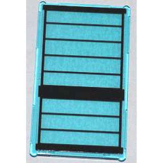 Glass for Window 1 x 4 x 6 with Black Stripes Pattern (Sticker) - Set 76005