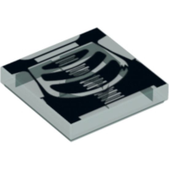 Tile 2 x 2 with Black Chest X-Ray Pattern