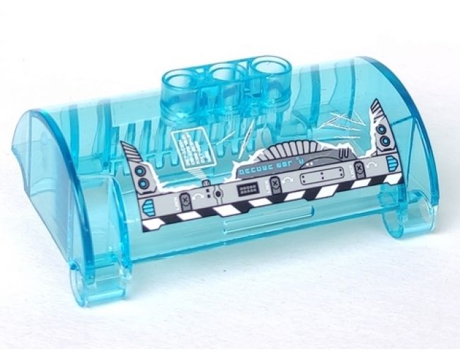 Cylinder Half 3 x 5 x 8 with Pin Holes with Scratches, Mechanical Frame and 'LOCK' Pattern (Sticker) - Set 44017