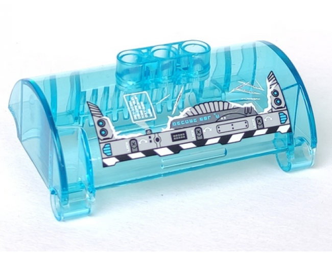 Cylinder Half 3 x 5 x 8 with Pin Holes with Scratches, Mechanical Frame and 'LOCK' Pattern (Sticker) - Set 44017
