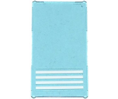 Glass for Window 1 x 4 x 6 with 4 White Stripes Pattern (Sticker) - Sets 7498 / 7744 / 60047 / 60130