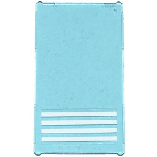 Glass for Window 1 x 4 x 6 with 4 White Stripes Pattern (Sticker) - Sets 7498 / 7744 / 60047 / 60130