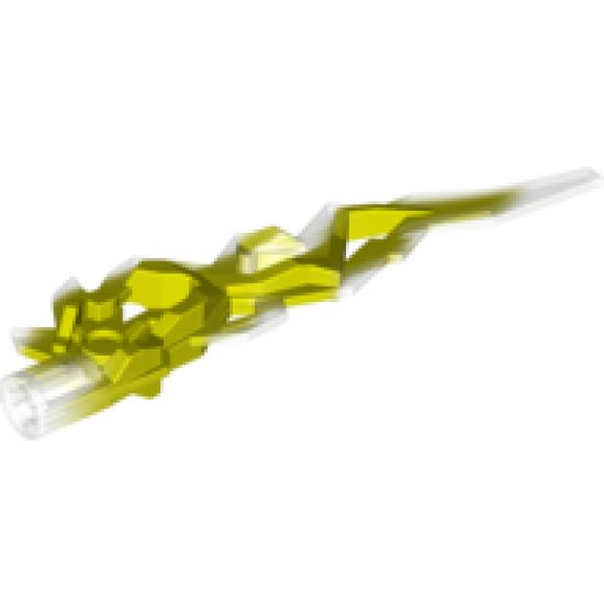 Hero Factory Weapon Accessory - Flame/Lightning Bolt with Axle Hole with Marbled Trans-Clear Pattern