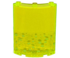 Cylinder Quarter 4 x 4 x 6 with Lime Bubbles Pattern Left (Sticker) - Set 79119