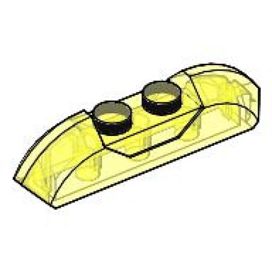 Slope, Curved 4 x 1 with Two Studs
