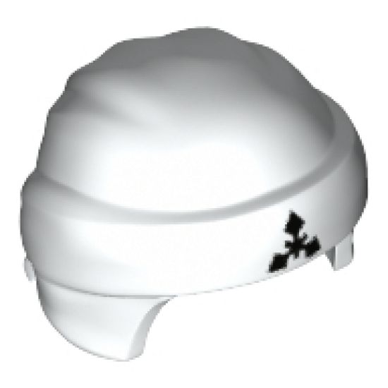 Minifigure, Headgear Ninjago Wrap Type 3 with Bandana and Knot and Black Symbol Pattern