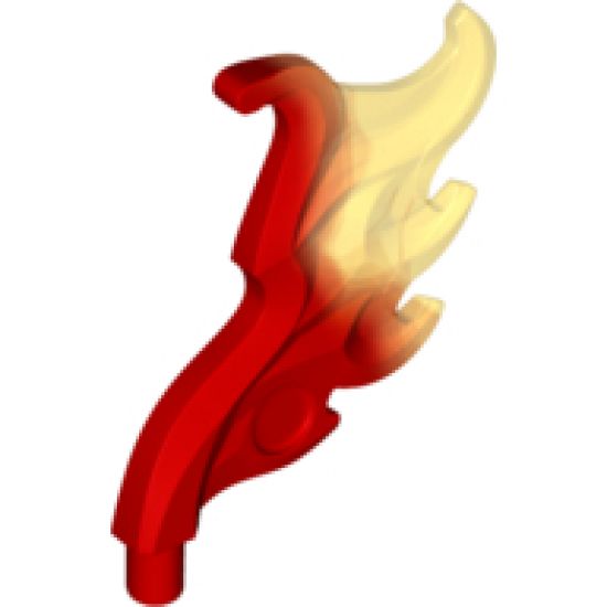 Energy Effect Wave Rounded Wing Shaped with Bar (Flame) with Marbled Trans-Yellow Pattern