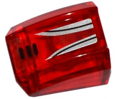 Slope, Curved 2 x 2 Lip with Grille and Silver and Black Curved Stripes Pattern (Sticker) - Set 70168