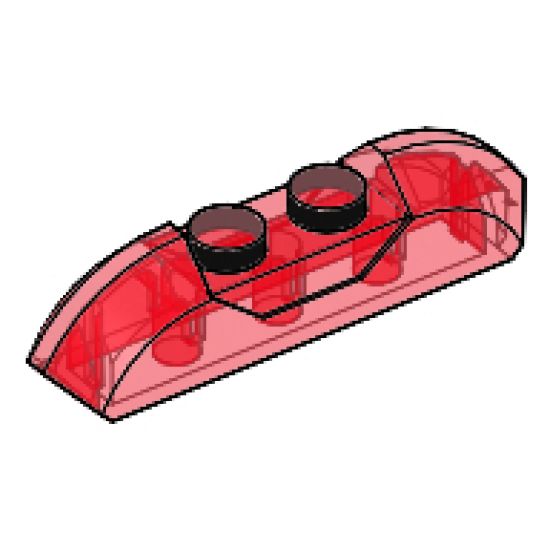 Slope, Curved 4 x 1 with Two Studs