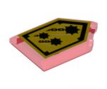 Tile, Modified 2 x 3 Pentagonal with Nexo Power Shield Pattern - Mace Rain