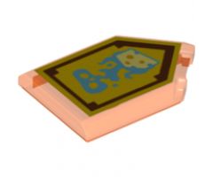 Tile, Modified 2 x 3 Pentagonal with Nexo Power Shield Pattern - Foul Steam