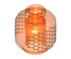 Minifigure, Head without Face Hexagonal Honeycomb Pattern - Hollow Stud