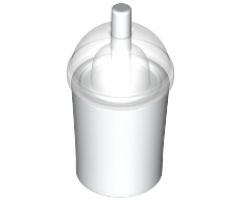 Minifigure, Utensil Cup, Dome Lid Cup and Straw with Trans-Clear Lid