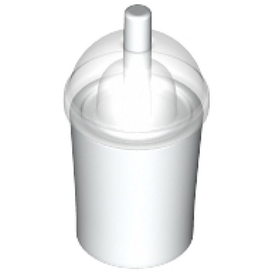 Minifigure, Utensil Cup, Dome Lid Cup and Straw with Trans-Clear Lid