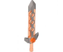 Minifigure, Weapon Sword, Long with Flat Silver Tip and Angular Crossguard