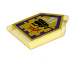 Tile, Modified 2 x 3 Pentagonal with Nexo Power Shield Pattern - Bulldozer