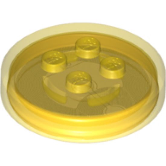 Dimensions Toy Tag 4 x 4 x 2/3 with 4 Studs and Trans-Orange Bottom (Generic for Gadgets)
