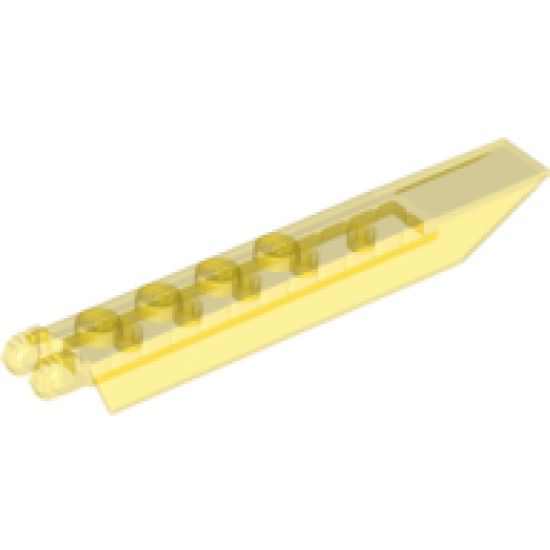 Hinge Plate 1 x 8 with Angled Side Extensions, Squared Plate Underside