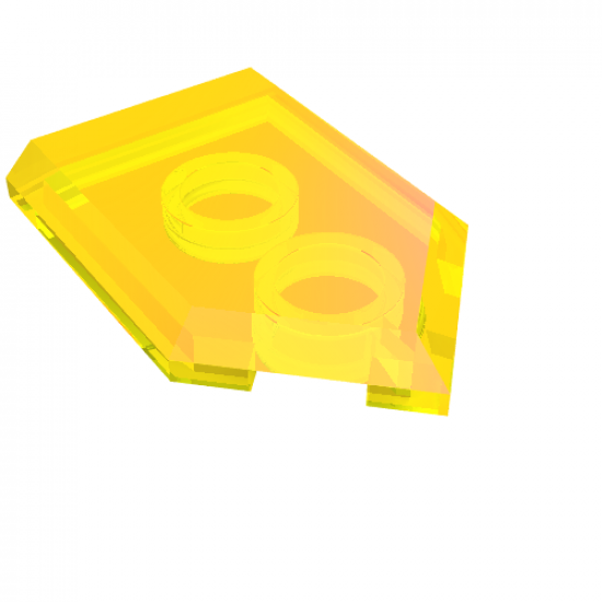 Tile, Modified 2 x 3 Pentagonal with Nexo Power Shield Pattern - Clover of Misfortune