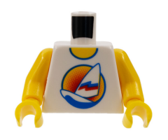Torso Paradisa Sailboat with Sunset Pattern, Inside with Ribs (Reissue) / Yellow Arms / Yellow Hands