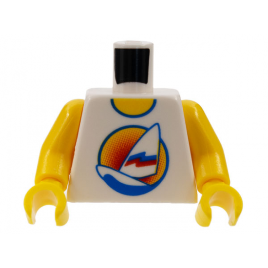 Torso Paradisa Sailboat with Sunset Pattern, Inside with Ribs (Reissue) / Yellow Arms / Yellow Hands
