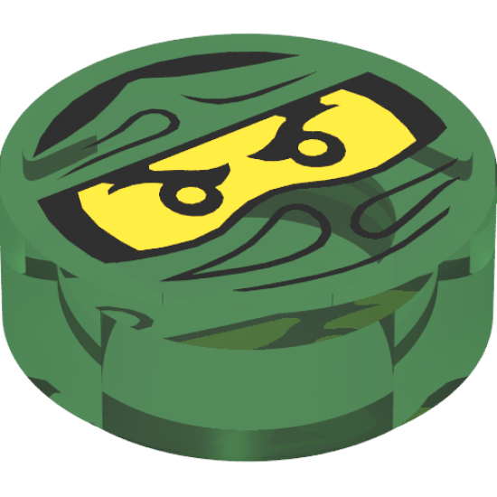Tile, Round 1 x 1 with Ninjago Trapped Lloyd Pattern
