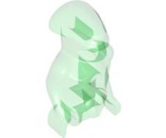 Torso/Head Martian with Chest Hole, Marbled Glow In Dark Pattern