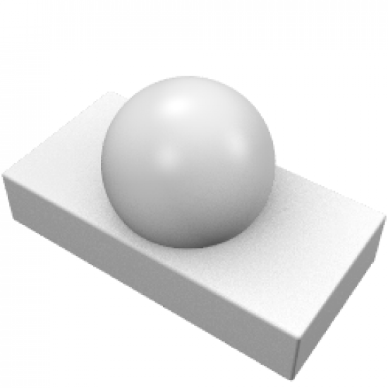 Tile, Modified 1 x 2 with Ball