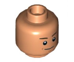 Minifigure, Head Brown Eyebrows, Chin Dimple, Smile Pattern (SW Zander) - Hollow Stud