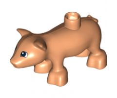Duplo, Animal Pig Adult, Eyes Squared Pattern