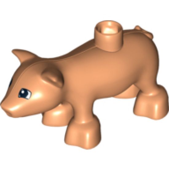 Duplo, Animal Pig Adult, Eyes Squared Pattern
