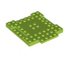 Brick, Modified 8 x 8 x 2/3 with 1 x 4 Indentations and 1 x 4 Plate